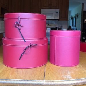 Hat boxes, storage